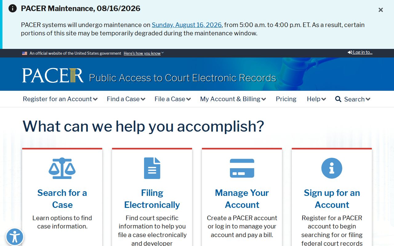 Morgan County federal court records PACER portal