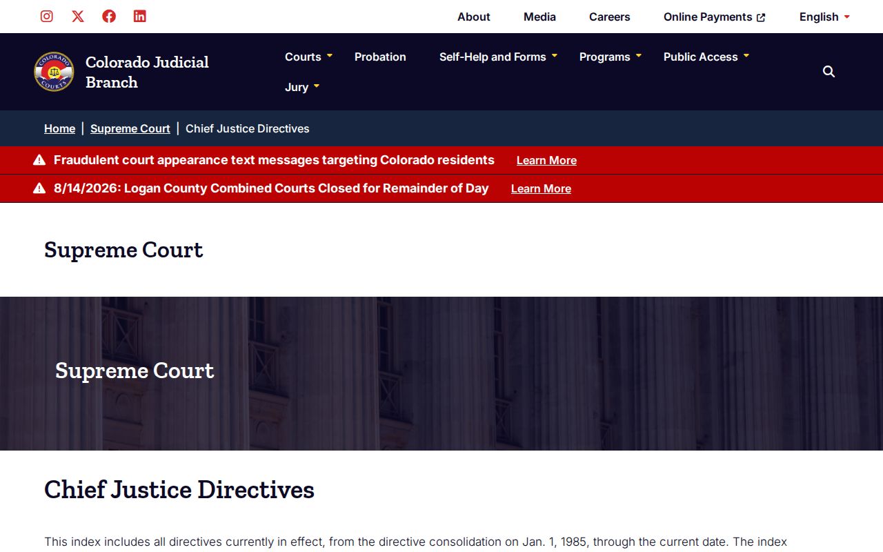 Morgan County criminal docket Chief Justice Directive search results