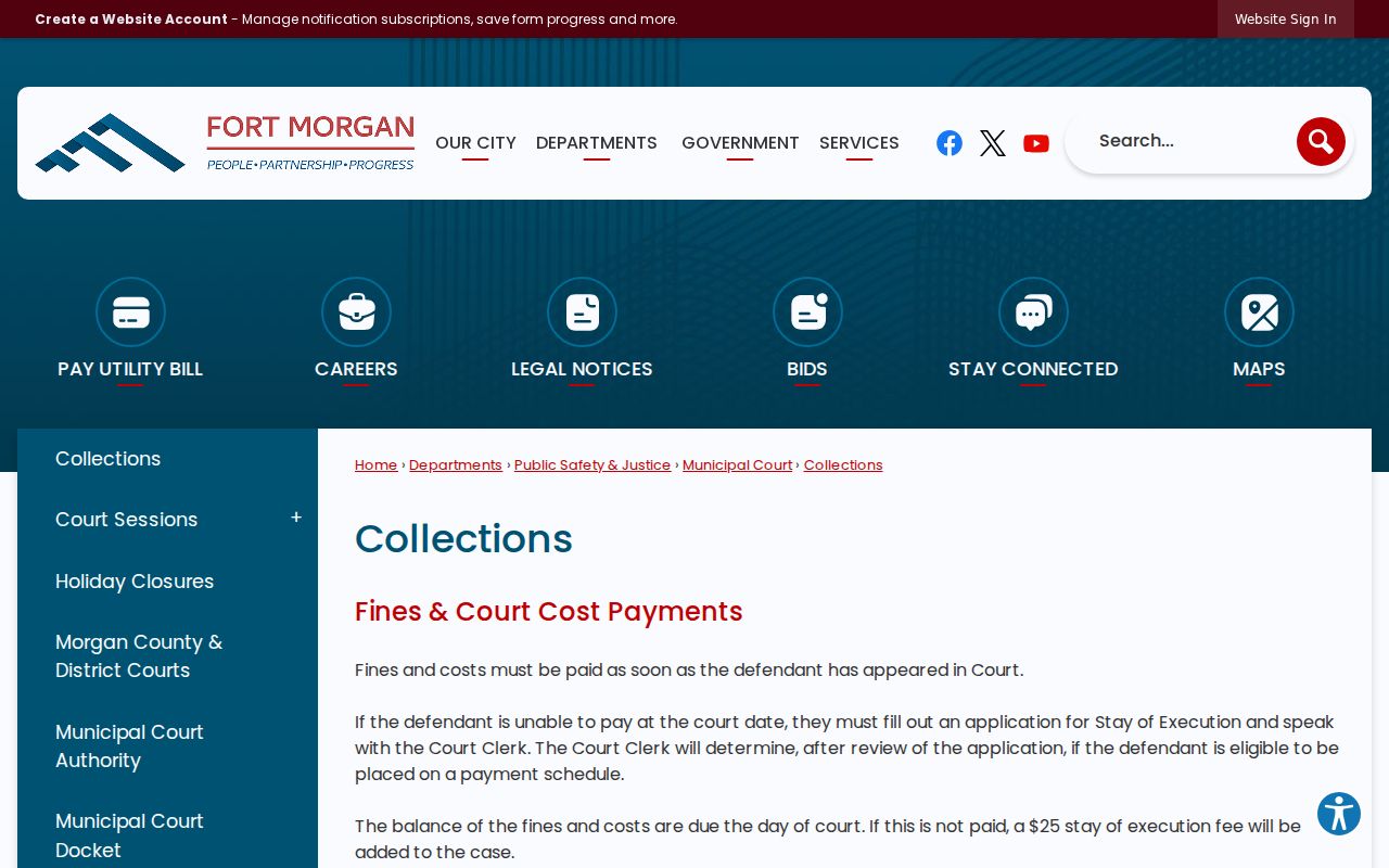 Morgan County traffic court records Fort Morgan collections page